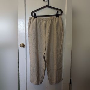J. Jill oatmeal XL linen pull on pants